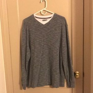Long Sleeve 2 in 1 grey/black men’s shirt